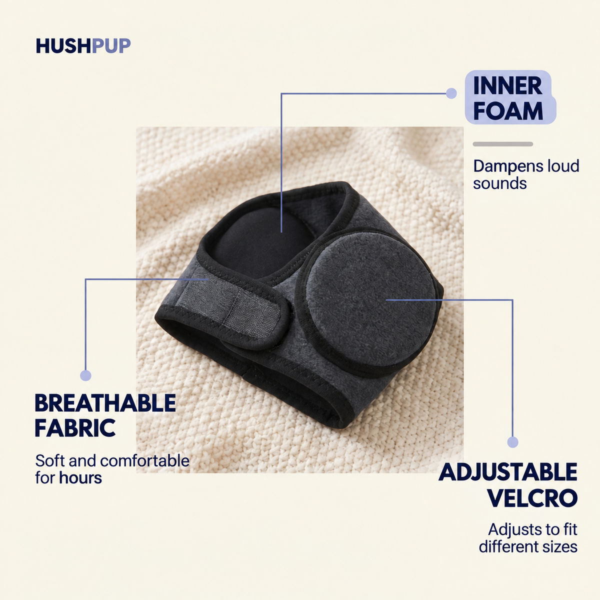 Noise-Reducing Calming Ear Wrap for Dogs