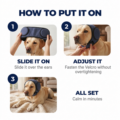 Noise-Reducing Calming Ear Wrap for Dogs